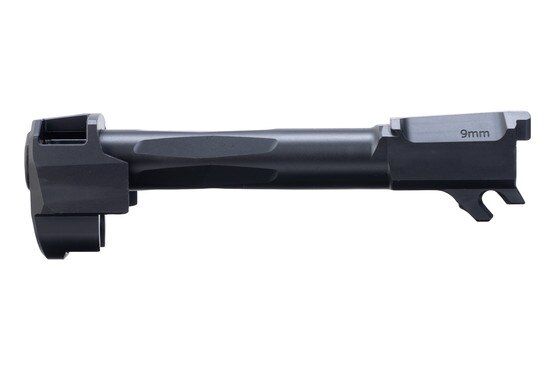 SIG P365 AFTERBURNER + RAMJET INTRA-LOK Fluted Barrel has a Radianite black finish